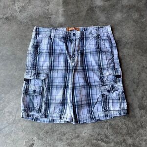 vintage y2k 00s dungaree plaid cargos